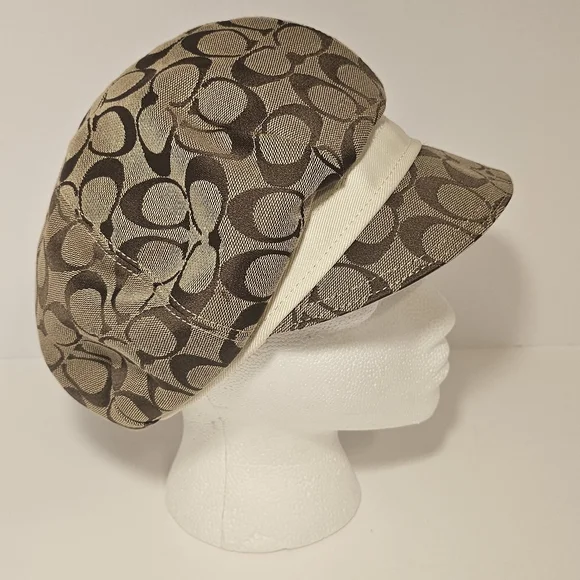 Coach Tan Baker Boy Monogram “C”  Hat Women’s - Picture 4 of 12